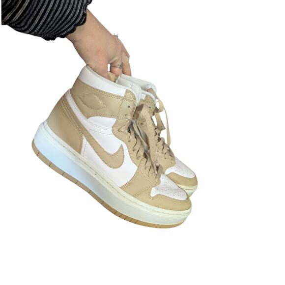 Nike Women's Air Jordan 1 Elevate High White/Desert  Size 9.5 - Picture 1 of 8